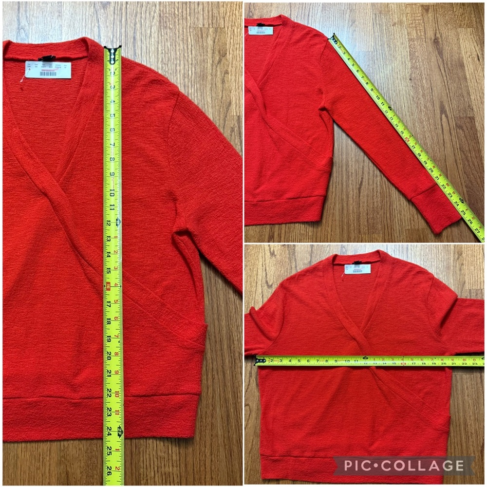 NWT J. Crew Faux Wrap Textured Crepe Top in Red size XS - Picture 13 of 13